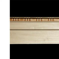 3025 4 5/8″ x 7/8″ Base moulding with a plain face and a double bead and barrel detail.