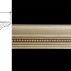 3064 2 3/8″ x 2 3/8″ Crown moulding with simple mill work and a bead reel detail.