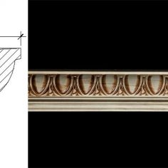 3066 1 15/16″ x 1 9/16″ Egg and dart detailed bed moulding.