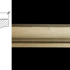 3092 2 1/2″ x 1 7/8″ Cove moulding with mill detailed base.