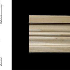 3096 4 7/8″ x 15/16″ Pilaster moulding with plain mill work for casing.