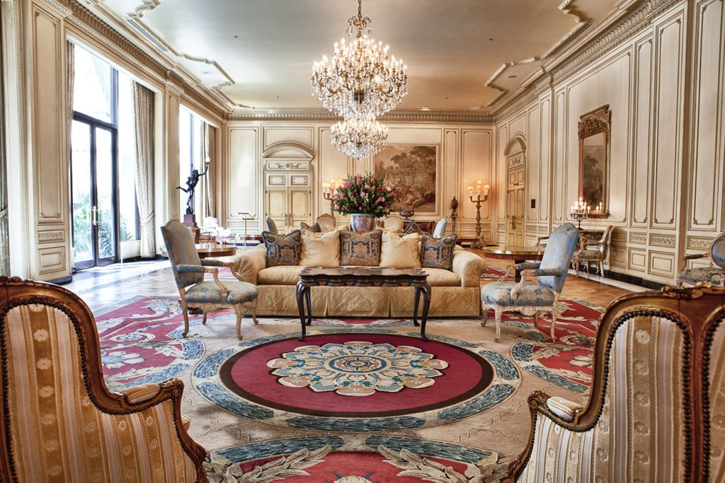 Westgate hotel lobby with French style mouldings by Driwood.